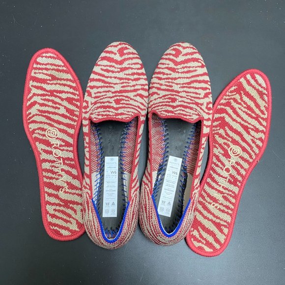 Rothy's The Loafer Red Zebra Size 6 - Picture 4 of 6